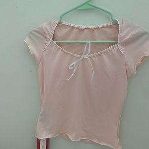 light pink lace tee